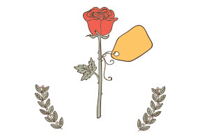 爱情，玫瑰为主旨场景的设计，精美独特的手绘风格。适合爱情、婚礼、表白，情感等视频电子相册的制作